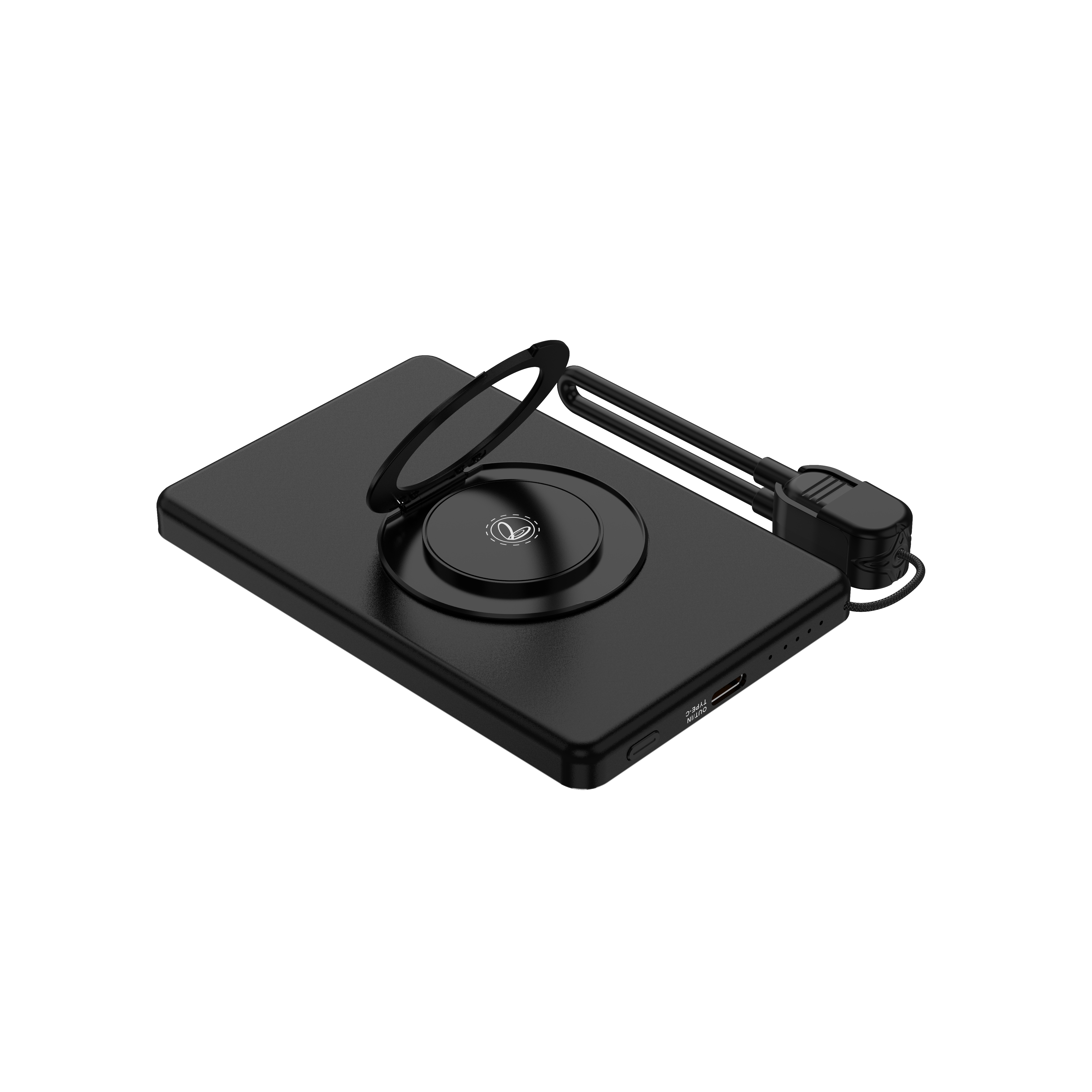 New 5000mAh magnetic power bank with ring stand