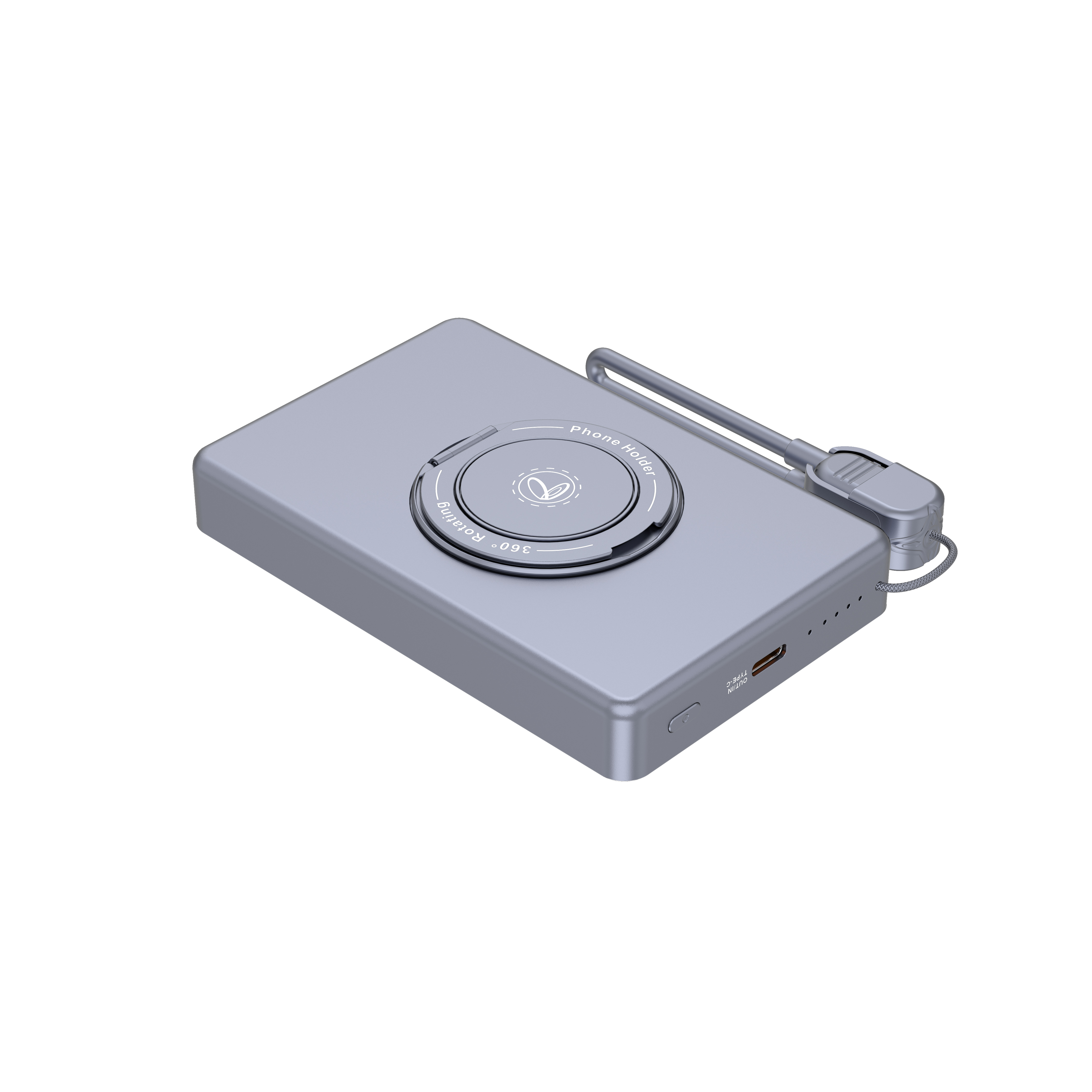 New 10000mAh magnetic power bank with ring stand